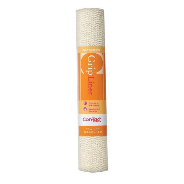 Con-Tact Brand Con-Tact Grip 5 ft. L X 12 in. W Almond Non-Adhesive Shelf Liner 05F-C6B54-06
